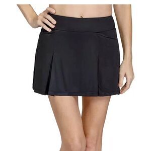 NWT Tail White Label Black Pleated Golf Skort UPF 50 Size L